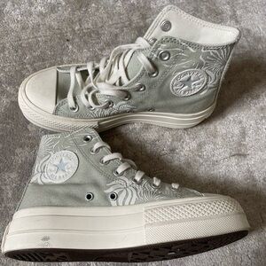 Converse Women's High-Top Platform Sneakers - Green